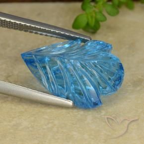 Topaze Bleu Suisse naturelle Taille Fleur, 10.37 ct, Transparent