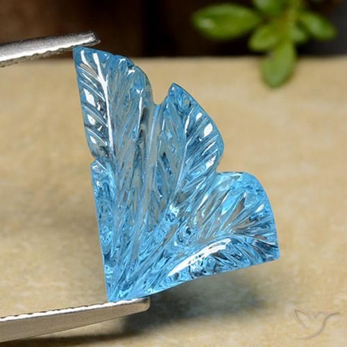 11.40ct Naturel Bleu Suisse Topaze, Fantaisie, Transparent