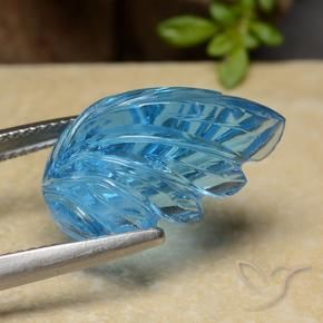 Topaze Bleu Suisse naturelle Taille Fleur, 13.36 ct, Transparent