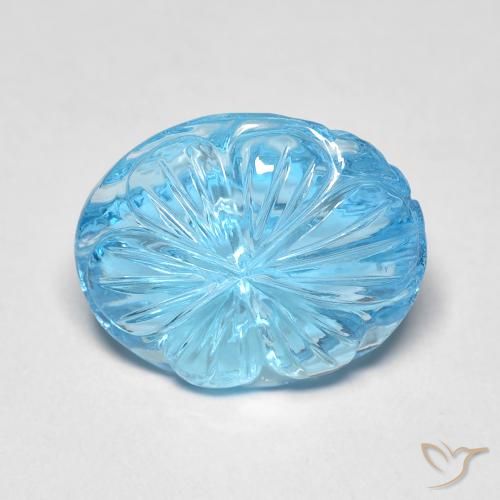8.37ct Naturel Bleu Suisse Topaze, ovale, Transparent