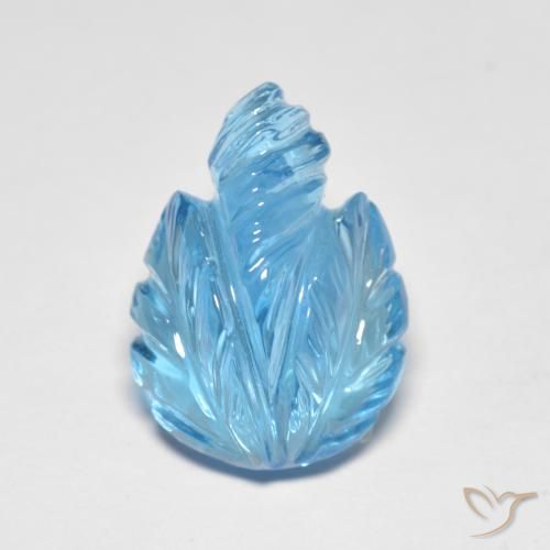 Topaze Bleu Suisse naturelle Fantaisie, 13.69 ct, Transparent