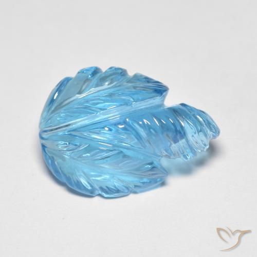 Topaze Bleu Suisse naturelle Fantaisie, 13.69 ct, Transparent