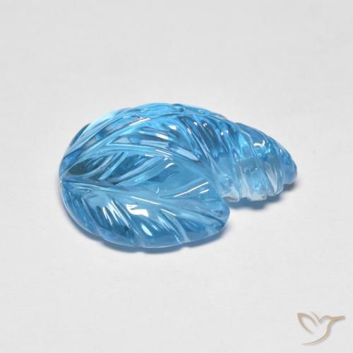 Topaze Bleu Suisse naturelle Fantaisie, 13.69 ct, Transparent