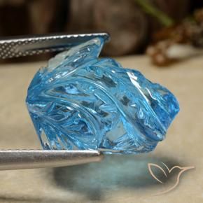 Topaze Bleu Suisse naturelle Taille Fleur, 19.85 ct, Transparent
