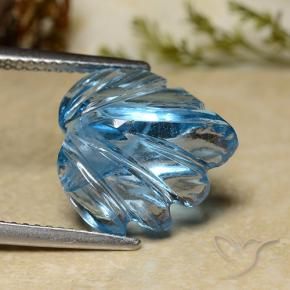 Topaze Bleu Suisse naturelle Taille Fleur, 8.71 ct, Transparent