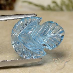 Topaze Bleu Suisse naturelle Taille Fleur, 4.68 ct, Transparent