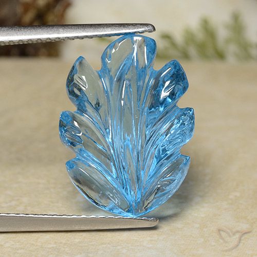 Topaze Bleu Suisse naturelle Taille Fleur, 10.13 ct, Transparent