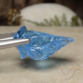 Topaze Bleu ciel naturelle Taille Fleur, 16.08 ct, Transparent