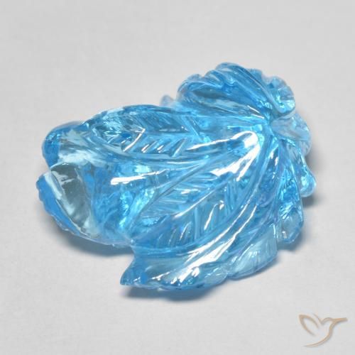 Topaze Bleu Suisse naturelle Taille Fleur, 18.66 ct, Transparent