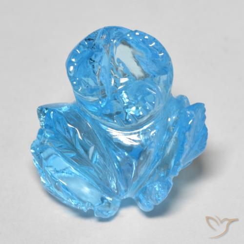 Topaze Bleu Suisse naturelle Taille Fleur, 18.66 ct, Transparent