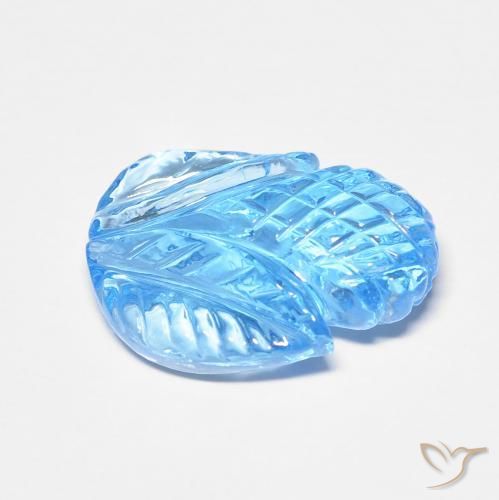 Topaze Bleu ciel naturelle Taille Fleur, 7.44 ct, Transparent