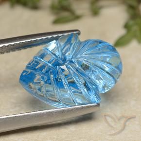 Topaze Bleu Suisse naturelle Taille Fleur, 9.54 ct, Transparent