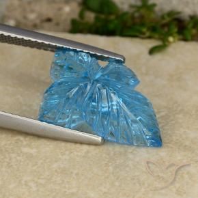 Topaze Bleu Suisse naturelle Taille Fleur, 8.01 ct, Transparent