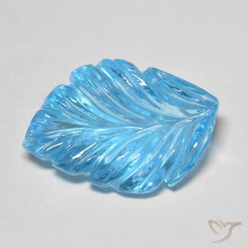 Topaze Bleu Suisse naturelle Fantaisie, 13.67 ct, Transparent