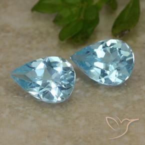 Shop natural 1.48ct Bleu ciel Topaze gems, En forme de poire, from Brésil at GemSelect. In stock, global shipping!