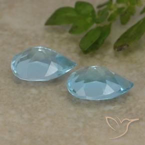 Shop natural 1.65ct Bleu ciel Topaze gems, En forme de poire, from Brésil at GemSelect. In stock, global shipping!