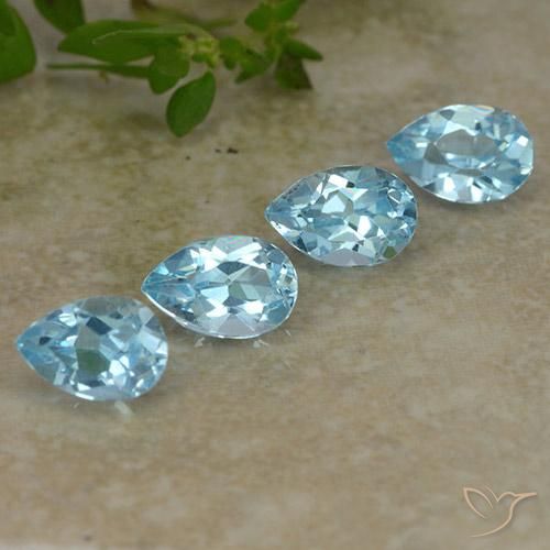 Shop natural 2.07ct Bleu Suisse Topaze gems, En forme de poire, from Brésil at GemSelect. In stock, global shipping!
