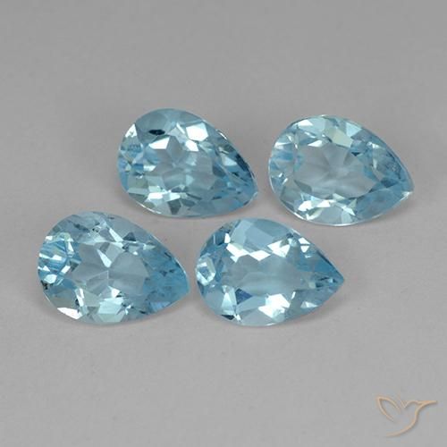 Shop natural 3.29ct Bleu ciel Topaze gems, En forme de poire, from Brésil at GemSelect. In stock, global shipping!