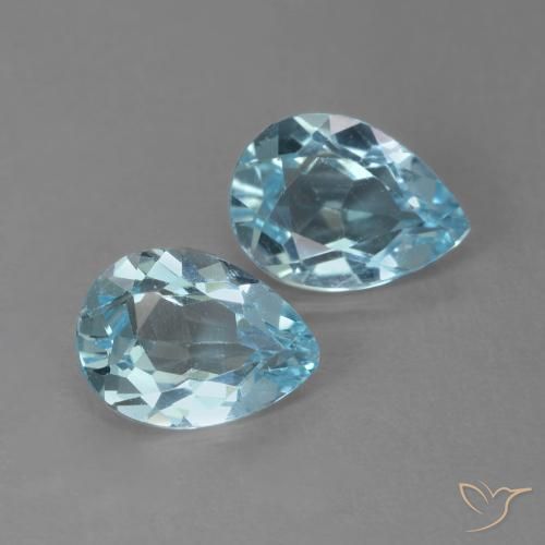 Shop natural 1.81ct Bleu ciel Topaze gems, En forme de poire, from Brésil at GemSelect. In stock, global shipping!
