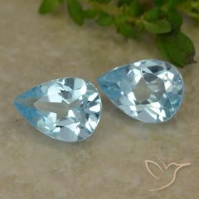 Shop natural 1.59ct Bleu ciel Topaze gems, En forme de poire, from Brésil at GemSelect. In stock, global shipping!