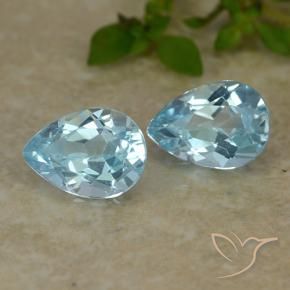 Achetez naturel 1.71ct Bleu ciel Topaze gems, En forme de poire, En provenance Brésil chez GemSelect. En stock, livraison internationale!