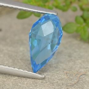 Topaze Bleu Suisse naturelle Briolette, 2.68 ct, VVS-VS