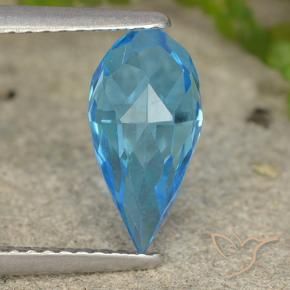 Topaze Bleu Suisse naturelle Briolette, 2.70 ct, VVS-VS