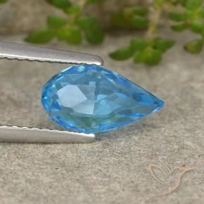 Topaze Bleu Suisse naturelle Briolette, 2.42 ct, VVS-VS