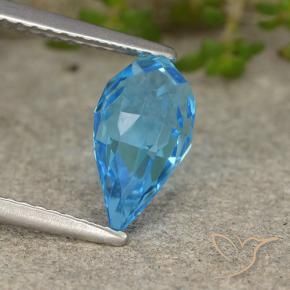 Topaze Bleu Suisse naturelle Briolette, 2.42 ct, VVS-VS