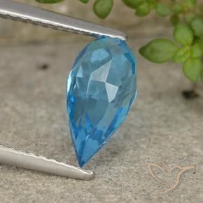 Topaze Bleu Suisse naturelle Briolette, 2.59 ct, VVS-VS