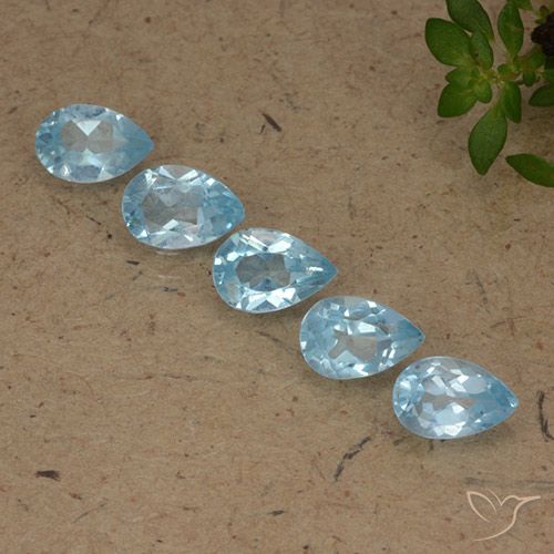2.71ctw Naturel Bleu ciel Topaze, En forme de poire, VS