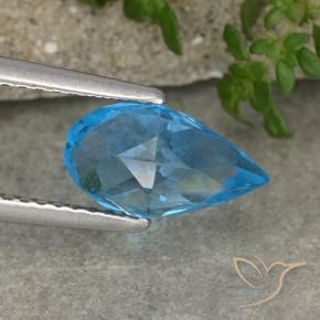 Topaze Bleu Suisse naturelle Briolette, 2.67 ct, VVS-VS