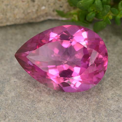 Topaze Rose vif naturelle En forme de poire, 6.64 ct, VVS-VS