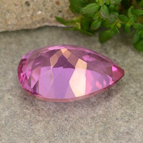 Topaze Rose vif naturelle En forme de poire, 6.64 ct, VVS-VS