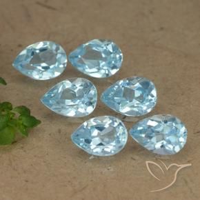 Shop natural 3.21ct Bleu ciel Topaze gems, En forme de poire, from Brésil at GemSelect. In stock, global shipping!