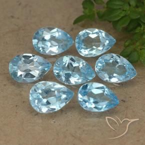 Shop natural 3.83ct Bleu ciel Topaze gems, En forme de poire, from Brésil at GemSelect. In stock, global shipping!