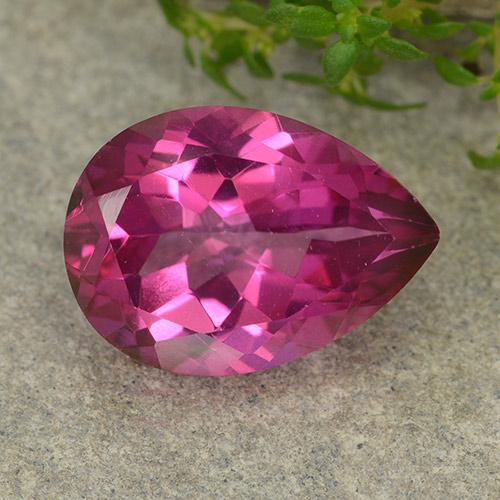 Topaze rose naturelle en forme de poire, 6,44 ct, VVS-VS