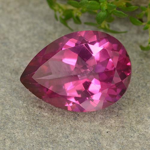 Topaze rose naturelle en forme de poire, 6,44 ct, VVS-VS