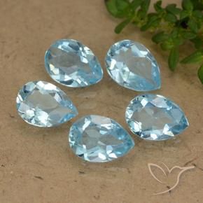 Shop natural 3.87ct Bleu ciel Topaze gems, En forme de poire, from Brésil at GemSelect. In stock, global shipping!