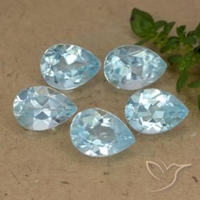 Shop natural 4.39ct Bleu ciel Topaze gems, En forme de poire, from Brésil at GemSelect. In stock, global shipping!