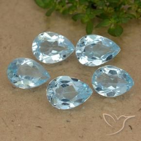 Shop natural 3.82ct Bleu Suisse Topaze gems, En forme de poire, from Brésil at GemSelect. In stock, global shipping!