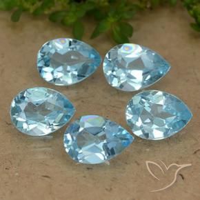 Shop natural 4.36ct Bleu ciel Topaze gems, En forme de poire, from Brésil at GemSelect. In stock, global shipping!