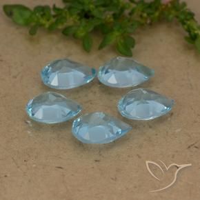 Shop natural 4.36ct Bleu ciel Topaze gems, En forme de poire, from Brésil at GemSelect. In stock, global shipping!