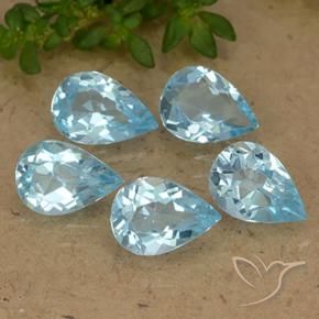 Shop natural 3.33ct Bleu ciel Topaze gems, En forme de poire, from Brésil at GemSelect. In stock, global shipping!