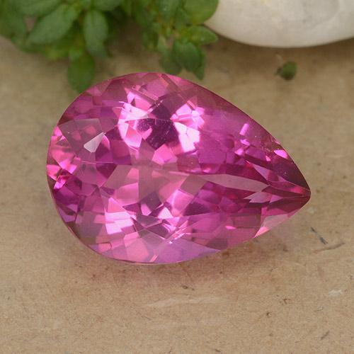 6.73ct Naturel Rose moyen-foncé Topaze, En forme de poire, VVS-VS