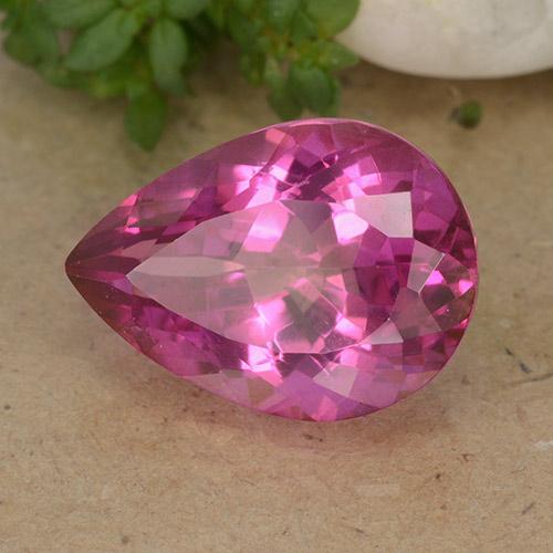 Topaze Rose moyen-foncé naturelle En forme de poire, 6.73 ct, VVS-VS