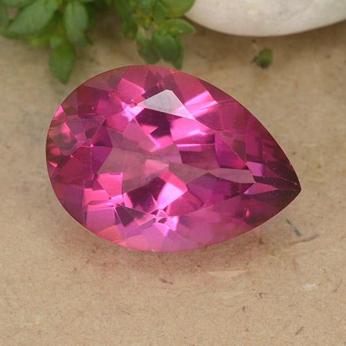 6.20ct Naturel Rose moyen-foncé Topaze, En forme de poire, VVS-VS