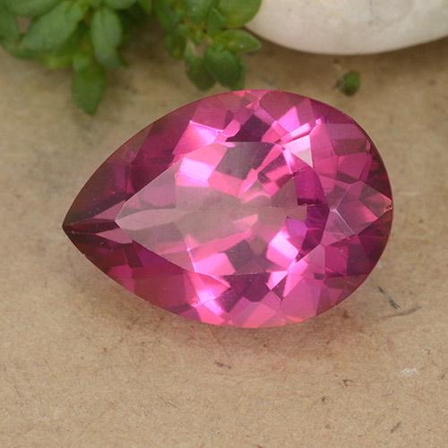 Topaze Rose moyen-foncé naturelle En forme de poire, 6.20 ct, VVS-VS