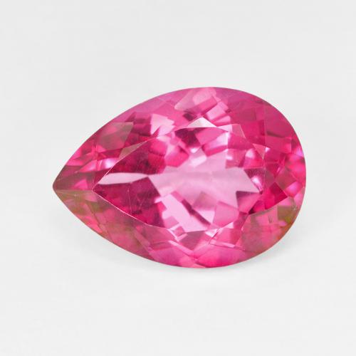 7.23ct Naturel Rose vif Topaze, En forme de poire, VVS-VS