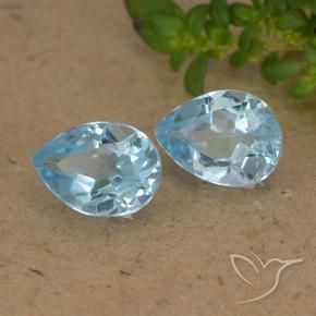 Shop natural 1.70ct Bleu ciel Topaze gems, En forme de poire, from Brésil at GemSelect. In stock, global shipping!